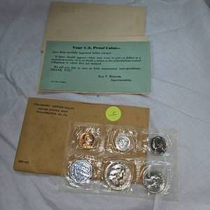 lot 4 image: 1959 P US Mint Proof Coin Set UNC from Mint