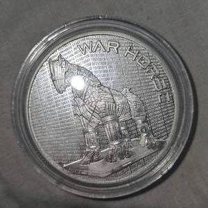lot 11 image: 2oz The Awakening Eye Silver Round with Ser#, War Horse