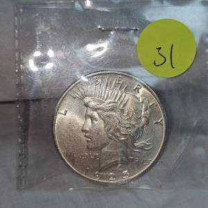 lot 31 image: 1925 Peace Dollar $1