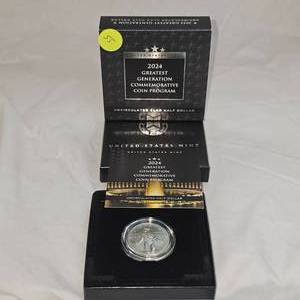 lot 55 image: 2024 Greatest Fen Clad 50c Commemortive Coin UNC