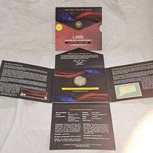 lot 61 image: 2020 $1 Reverse Proof Innovation Coin , Conneticut