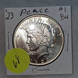 lot 68 image: 1923 Peace $1 BU