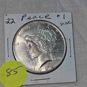 lot 85 image: 1922 Peace $1 UNC