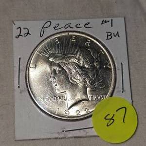 lot 87 image: 1922 Peace $1 BU