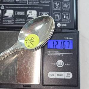 lot 93 image: Sterling .925 Silver Spoon Set  121.67 Grams