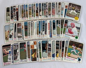 lot 71 image: 1973 Topps Baseball 100 Card Vintage Lot