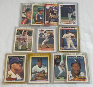 lot 67 image: 11 Card Star Baseball Rookies Lot - Biggie, Bagwell, Manny, Pedro, Pudge, Sheffield