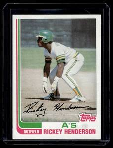 lot 56 image: Rickey Henderson 1982 Topps #610 Vintage Baseball Card