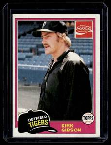 lot 57 image: Kirk Gibson RC 1981 Topps Coca-Cola #11 Rookie Vintage Baseball Card