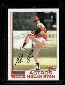 lot 58 image: Nolan Ryan 1982 Topps #90 Vintage Baseball Card
