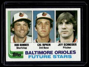 lot 6 image: Cal Ripken Jr. RC 1982 Topps Orioles Future Stars #21 Vintage Rookie Baseball Card