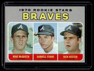 lot 7 image: 1970 Topps TOUGH High #621 Darrell Evans RC Atlanta Braves  Rookie Stars Vintage Baseball Card