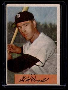 lot 20 image: 1954 Bowman Gil McDougald #97 Vintage Baseball Card