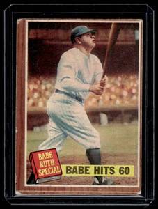 lot 62 image: Babe Ruth 1962 Topps #139 Babe Ruth Special Vintage Baseball Card