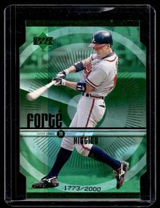 lot 78 image: Chipper Jones 2,000 Die Cut 1999 Upper Deck Forte Hitting Insert #F6 Numbered 17732000 Baseball Card