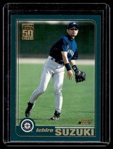 lot 34 image: Ichiro Suzuki RC 2001 Topps #726 Rookie Baseball Card