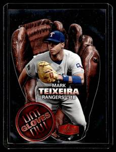 lot 80 image: Mark Texiera Die Cut Insert 2006 Flair Showcase Gloves #HG-20 Baseball Card