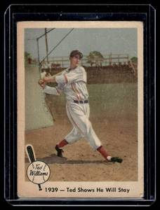 lot 82 image: Ted Williams 1959 Fleer #13 Vintage Baseball Card