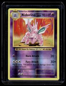 lot 94 image: Nidorino Holo Pokemon Card