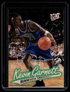 lot 100 image: Kevin Garnett 2nd Year 1996-97 Fleer Ultra #64 Minnesota Timberwolves Basketball Card