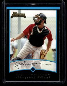 lot 116 image: Justin Morneau RC 2001 Bowman #361 Rookie Minnesota Twins Baseball Card