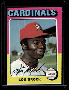 lot 121 image: Lou Brock 1975 Topps #540 Vintage Baseball Card