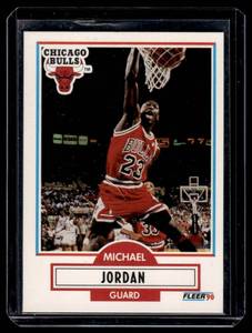 lot 125 image: Michael Jordan 1990 Fleer #26 Basketball Card
