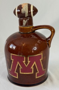 lot 61A image: 1974 Ezra Brooks Replica Little Brown Jug University of Minnesota vs. Michigan Football