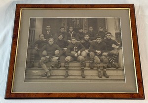 lot 77A image: 1907 Original Prep School Football Photo - Framed