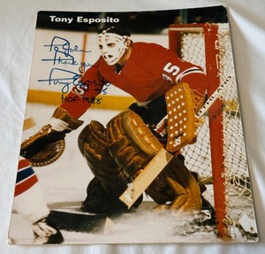 lot 79A image: Tony Esposito Signed Hockey Photo - #1