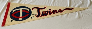 lot 86A image: Minnesota Twins Vintage Baseball Pennant