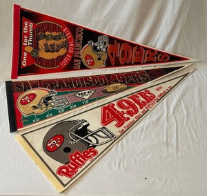 lot 92A image: (3) San Fancisco 49ers Football Pennants