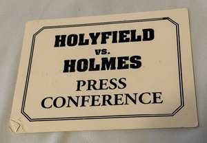lot 100A image: Evander Holyfield vs. Larry Holes Press Conference Pass