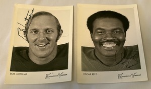 lot 101A image: Bob Lurtsema and Oscar Reed Signed Minnesota Vikings Football Photos