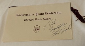 lot 103A image: Lou Brock Signed 1981 Lou Brock Award Program