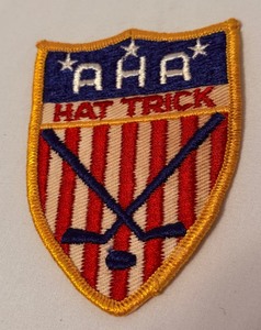 lot 121A image: Vintage AHA Hat Trick Hockey Patch