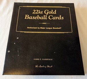 lot 43A image: 22kt Gold Baseball Card Set by The Danbury Mint
