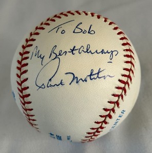 lot 23A image: Paul Molitor Signed Rawlings OALB Brown Baseball