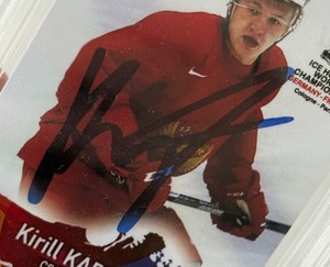 Kirll Kaprizov Autographed With Beckett COA 2017 Russian By Cards IIHF World Championship #RUS201727 Hockey Card Minnesota Wild