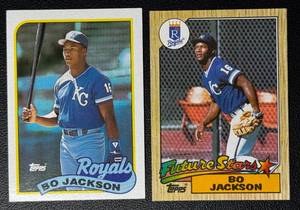 lot 32B image: 2-Card Bo Jackson MLB Baseball Card Lot (RC)