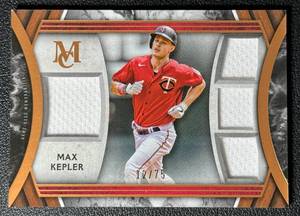 lot 60B image: 2022 Museum Collection Max Kepler Quadruple Game-Used Jersey MLB Minnesota Twins Baseball Card 1275 No. SPPPQR-MK