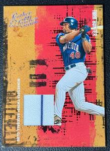 lot 62B image: 2005 Donruss Torii Hunter Game-Used Jersey MLB Minnesota Twins Baseball Card 004250 No. 130