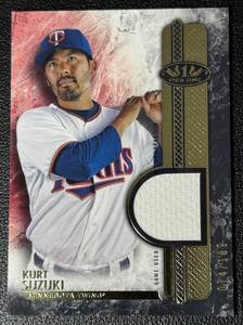lot 64B image: 2016 Tier One Kurt Suzuki Game-Used MLB Minnesota Twins Baseball Card 074199 No. T1R-KSU