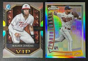 lot 70B image: 2-Card Minnesota Twins Superstar Insert MLB Baseball Card Lot