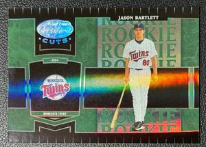 lot 74B image: 2004 Certified Jason Bartlett Minnesota Twins MLB Rookie Baseball Card Green 45 No. 273