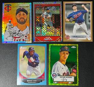 lot 80B image: 5-Card Minnesota Twins Numbered#d MLB Baseball Card Lot