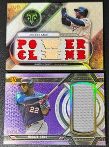 lot 94B image: 2-Card Miguel Sano Minnesota Twins Game-Used Jersey MLB Baseball Card Lot