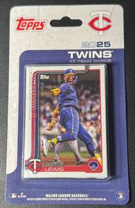 lot 112B image: 2025 Topps Minnesota Twins Baseball Card Team Set
