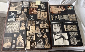lot 23 image: (3) HUGE Vintage Baseball Newspaper Albums Including Clippings from Stars - Babe Ruth, Lou Gherig, Joe DiMaggio, Willie Mays and More