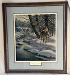Herb Brooks Signed "Hidden Game - Timberwolf" James Meger Print - Matted and Framed